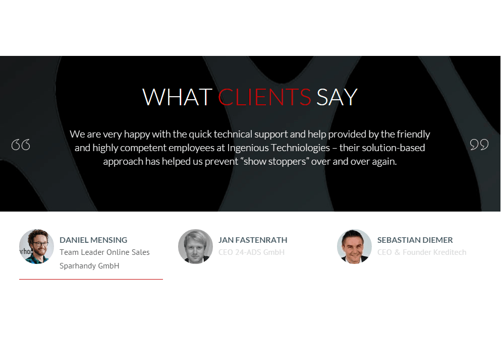 Another satisfied client – check!