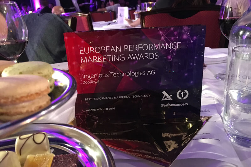 Ingenious Technologies is Best Performance Marketing Technology 2016 in Europe